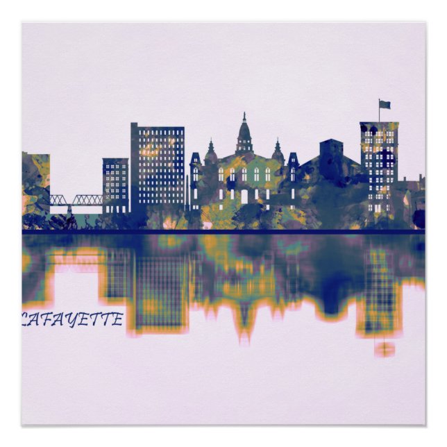 Póster Lafayette Skyline (Frente)