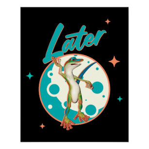 Póster Lagartixa Engraçada Depois