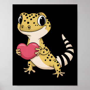 Poster Lagartixa Leopardo Animal Namorados Répteis 