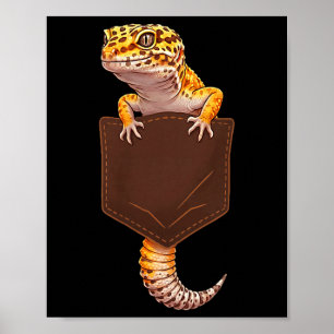 Poster Lagarto Bonito Réptil Gecko Leopardo Bolso Diverti