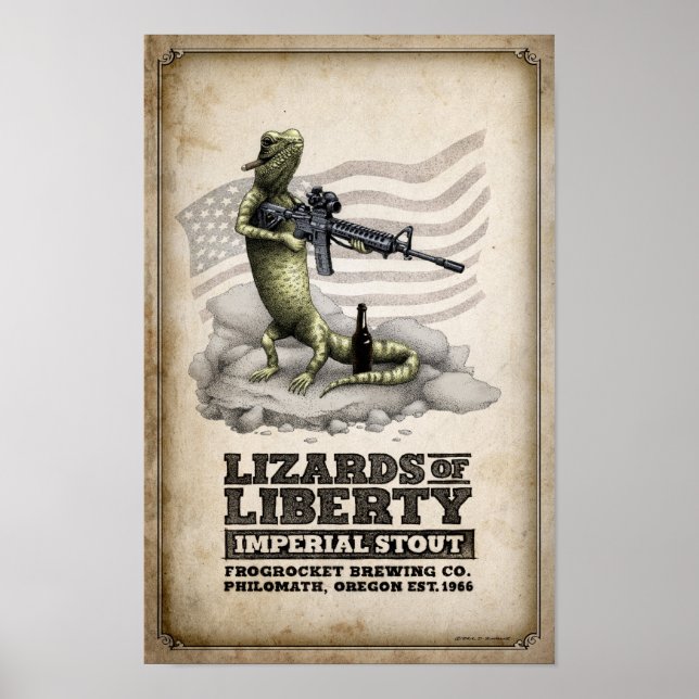 Póster Lagartos da Liberdade Imperial Stout (Frente)