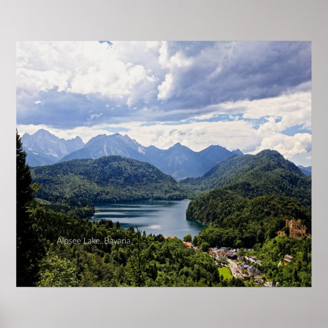 Poster Lago Alpsee, Baviera, Alemanha (Frente)