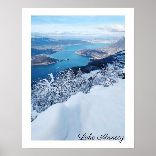 Poster Lago Annecy - Haute-Savoie, Alpes franceses - Post (Frente)