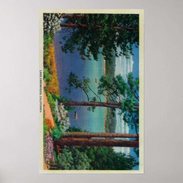 Póster Lago Arrohead ViewLake Arrohead, CA 2 (Frente)