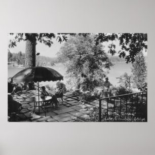 Poster Lago Arrowhad, California Lodge View & Terrace