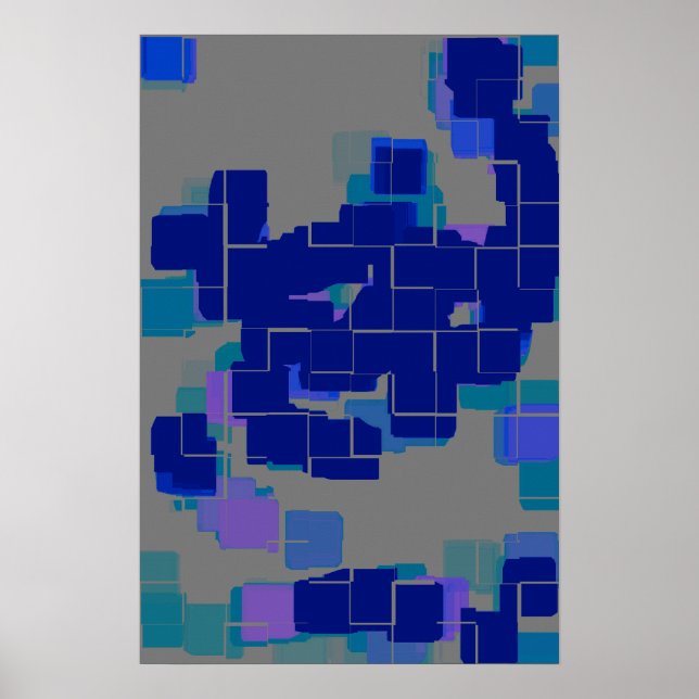 Póster "Lago" Arte Geométrica (Frente)