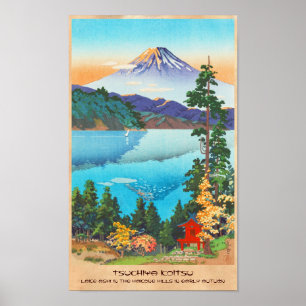 Poster Lago Ashi Tsuchiya Koitsu nas colinas de Hakone