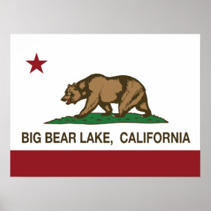 Póster Lago big Bear da república de Califórnia