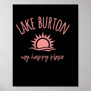 Poster Lago Burton Ga Meu Lugar Feliz Embarcações Pesca A