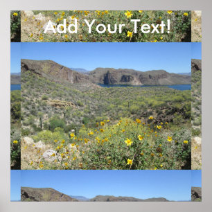 Poster Lago canyon distante