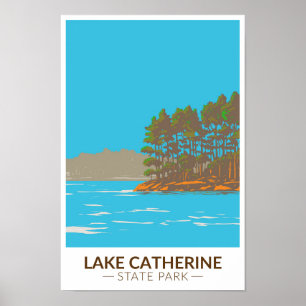 Poster Lago Catherine State Park Arkansas Vintage