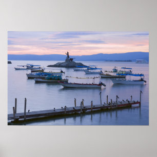 Poster Lago Chapala Islet e Pier