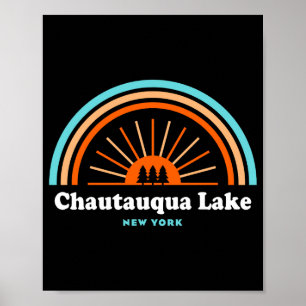 Poster Lago Chautauqua Nova York Arco-íris _1