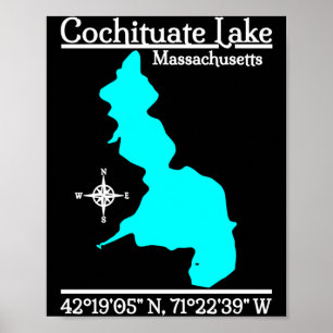 Poster lago Cochituate - desempenho massachusetts 