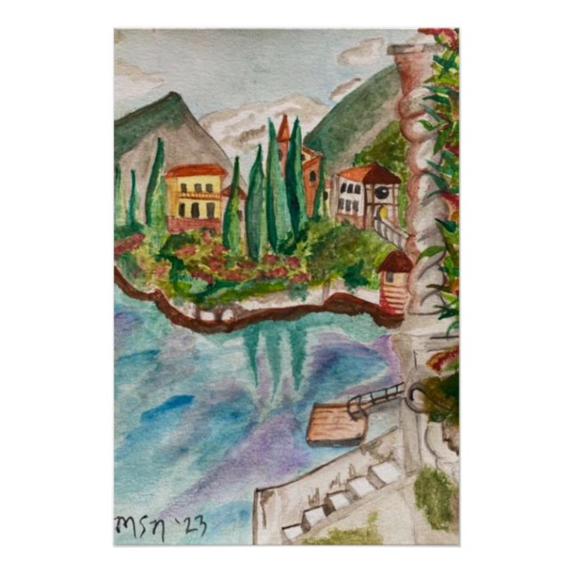 Póster Lago Como (Frente)
