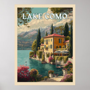 Poster Lago Como - Charm Lakeside Italiano