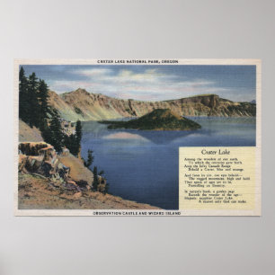 Póster Lago crater, Oregon - observação
