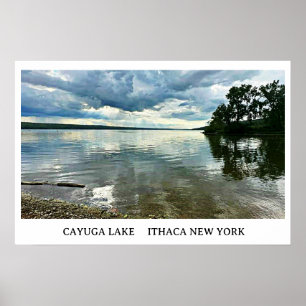 POSTER LAGO DE CAYUGA DOS LAKES DEDO