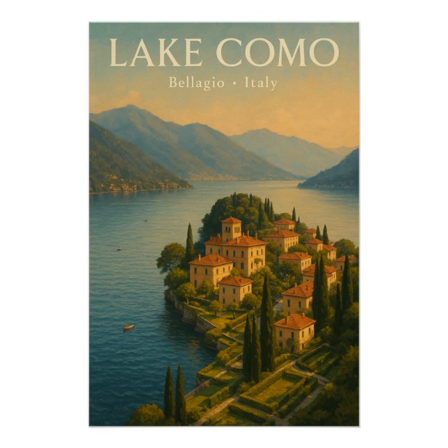 Póster Lago de Como — Itália, viagem (Frente)