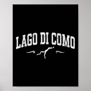 Poster Lago de Como Lago Di Como Itália Lembrança de Féri