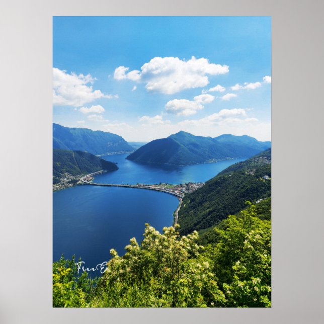 Poster Lago de Lugano (Frente)