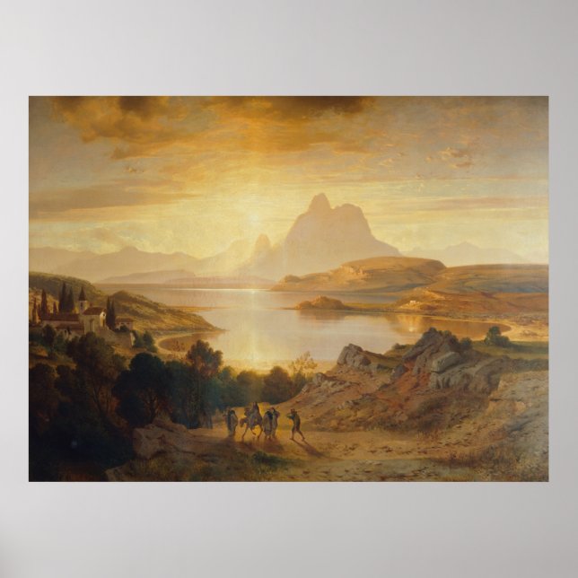 Poster Lago de Lugano - Albert Zimmermann (Frente)