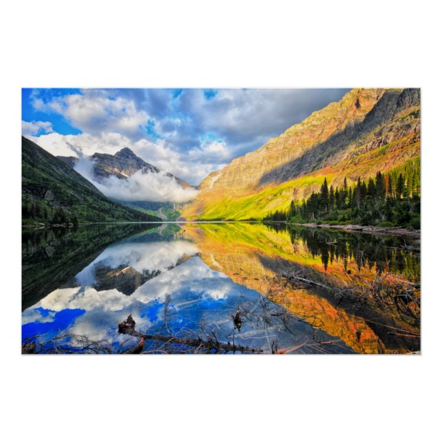 Póster Lago de Medicina Superior Dois em Sunrise (Frente)