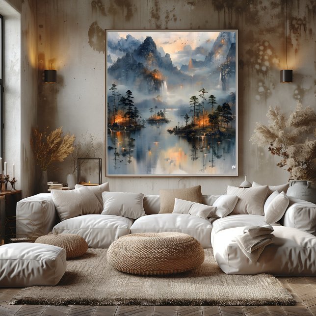 Póster Lago de Montañas: Impresionista y Realista (Criador carregado)