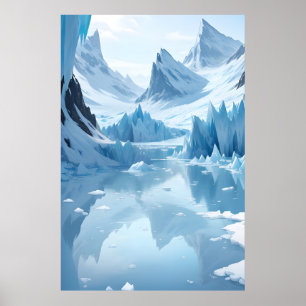 Poster Lago de Montanha Congelado