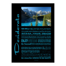 Lago Desiderata Poem Moraine