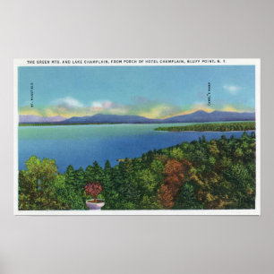 Poster Lago e Montanhas Verdes