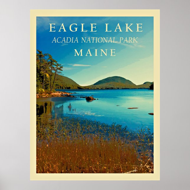 Poster Lago Eagle, Maine (Frente)