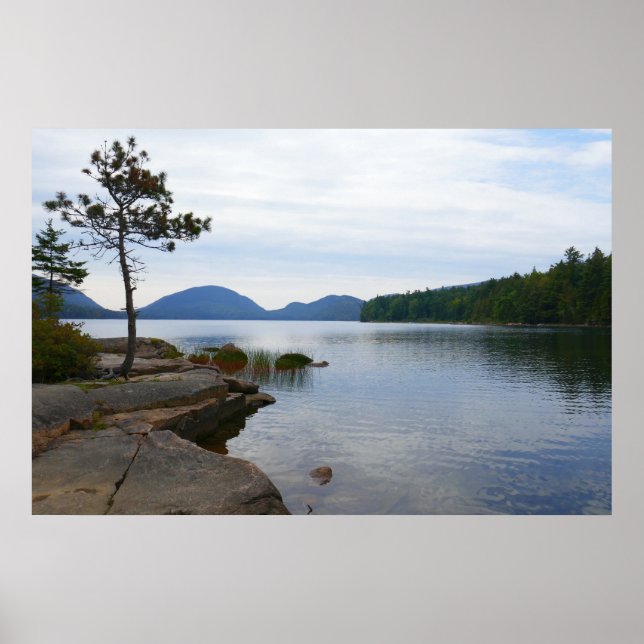 Poster Lago Eagle no Parque Nacional de Acadia (Frente)