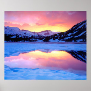 Póster Lago Ellery ao Pôr do Sol