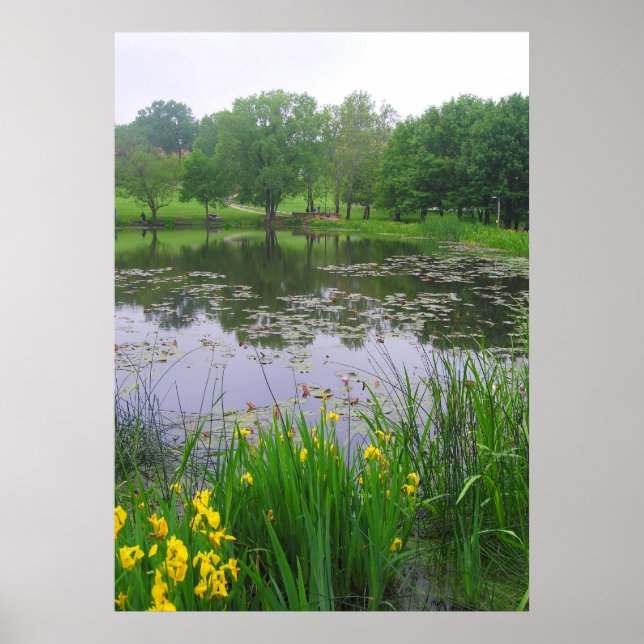 Poster Lago em Lawrence, Kansas (Frente)