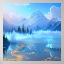 Lago Encantado De Montanha, Uma Cintura Azul Místi