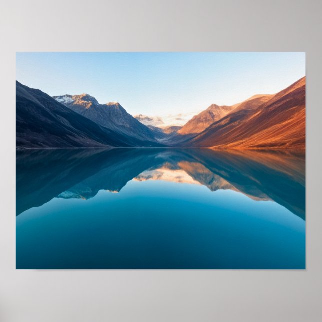 Poster Lago Espelho nas Montanhas (Frente)