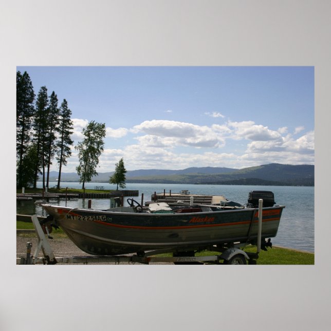 Póster Lago Flathead Summer (Frente)