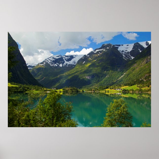 Póster Lago Floen, na Noruega (Frente)