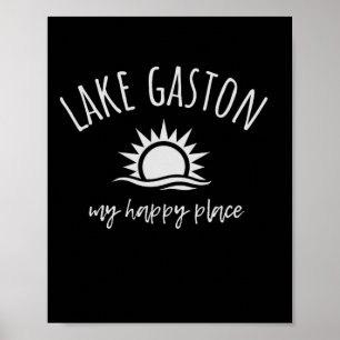Poster Lago Gaston Meu Lugar Feliz Embarcações Pesca Acam