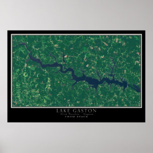 Poster Lago Gaston North Carolina - Virginia Satellite