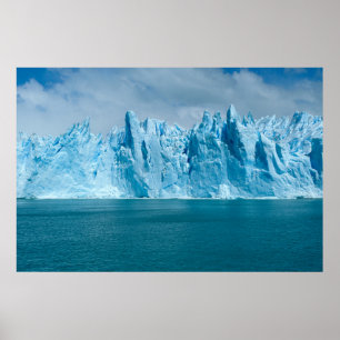 Póster Lago, gelo e céu azuis