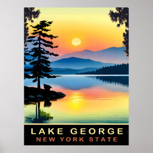 Poster Lago George, Estado de Nova York, Viagem