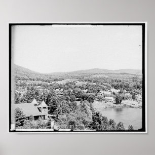 Poster Lago George NY, Fort William Henry Hotel Vinatge