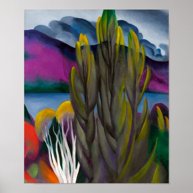 Poster Lago George White Birch | Georgia O'keeffe | (Frente)