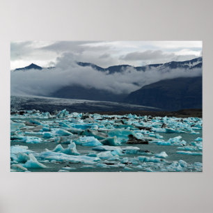 Poster Lago glacial Jokulsarlon - Islândia