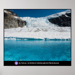 Póster Lago glacial super abaixo do Vaughn Lewis Icefall