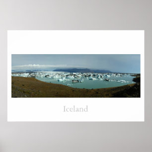 Póster Lago glacier de Islândia