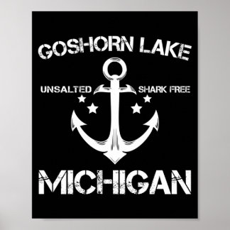 Poster lago Goshorn Michigan pesca engraçada acampamento 