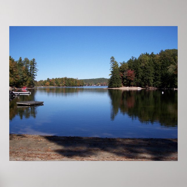 Poster Lago Grande Sebago, Maine (Frente)